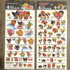 ４サイズステッカー サンリオキャラクターズ　パワパフガールズ　２点セット