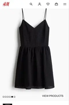 H&M ブラックキャミソール ワンピースS