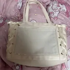 WEGO レースアップ痛バッグA4 Sサイズ 白 ホワイト