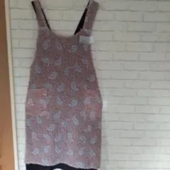 VALENTINO 花柄エプロン ピンク系リバーシブル