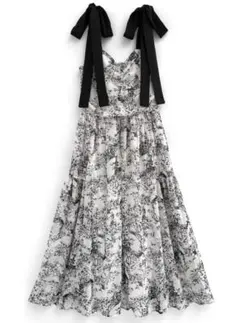GRL ショルダーリボン花柄ワンピース[pu33]