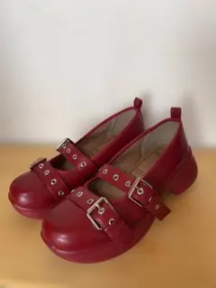 GU rokh メリージェーンシューズ 厚底 赤 Lサイズ