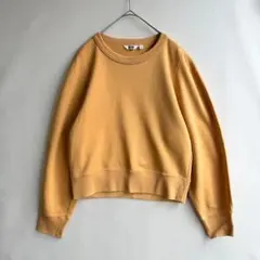 ユニクロ レディース　スウェットクルーネックシャツ　L マスタード　無地
