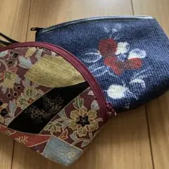 和風デザイン ポーチ 2点セット