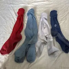 サッカーソックスセット 赤 水色 白 青