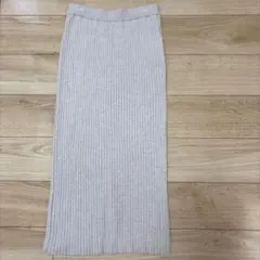 GU リブニットタイトスカート　M ベージュ