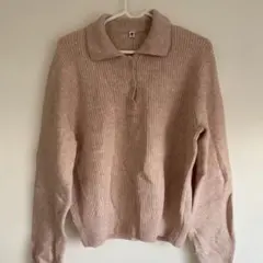 UNIQLO リブニット ピンク 160