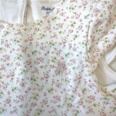 【美品】Ralph Lauren フラワープリント半袖ロンパース 9M