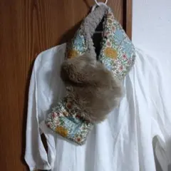 お値下げハンドメイド　リバティスヌード　ボア　花柄