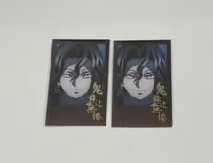 即購入OK】鬼滅の刃 ダイニング 箔押しチェキ風ブロマイド 鬼舞辻無惨