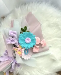 【値下げ中！】ハンドメイド　モールフラワー花束 韓国インテリア　枯れない花