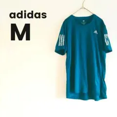 海外古着 adidas アディダス Tシャツ M スポーツ メッシュ ブルー