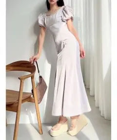 新品未使用 リゼクシー　バブルスリーブマーメイドワンピース Mサイズ
