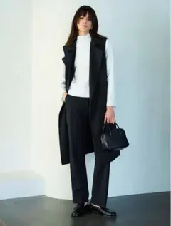 極美品 Theory luxe 23AW テーラードカラーミドル丈ジレ