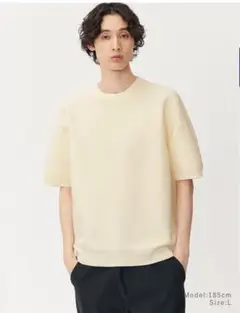 ホールガーメント　ニットTシャツ　Mサイズ　00 ホワイト