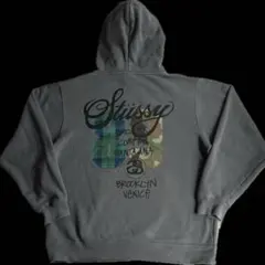 “WORLD TOUR” old stussy プリント パーカー L 00s