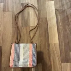 カジュアルストライプショルダーバッグ