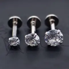 ステンレス ラブレットスタッド ボディピアス 16G インターナル 軟骨