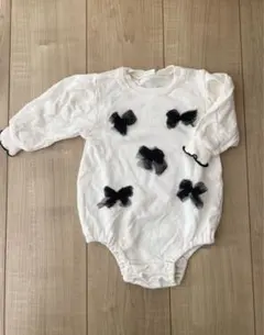 Cottoli リボン付きロンパース 80cm