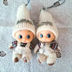 キューピー　あみあみ　ストラップ　マスコット　ニット帽　ソフビ　人形　レア