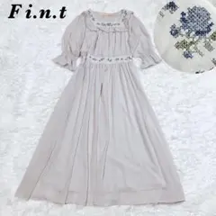 Fint フィント ローズクロスステッチ刺繍シフォンワンピースのサムネイル