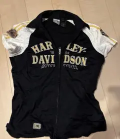 《希少》ハーレーダビッドソン☆ジップ半袖シャツ M ブラック HS400