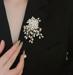 【新品】ブローチ パール コサージュ セレモニー 卒業式 入学式 結婚式