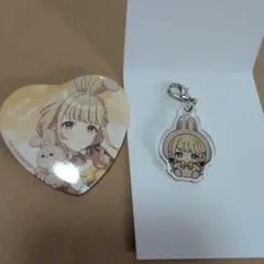 学園アイドルマスター 藤田ことね ミニアクリルチャーム うさぐるみ 缶バッチ
