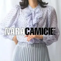 【極美品30800円】ナラカミーチェ♦春物✨ドットプリントダブルフリル