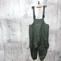 メンズビッグサイズ ミリタリー風 オーバーオール サロペット カーキのサムネイル