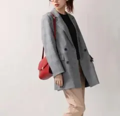 グレンチェック テーラードジャケット アウター 厚手 韓国