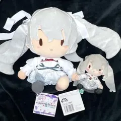 初音ミク　ふわぷちぬいぐるみ　誰もいないセカイの初音ミク　2点セット L