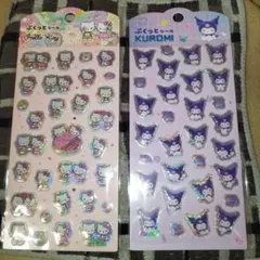 「サンリオ ぷくっとシール キティ クロミ 立体シール デコシール 2枚セット」