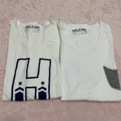 ハレイワ白Tシャツ2枚セット　フリーサイズのサムネイル