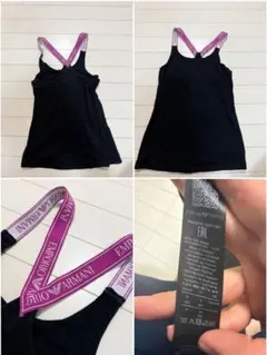 EMPORIO ARMANI キャミソール 黒 ロゴストラップのサムネイル