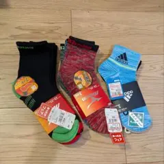 アディダス ミズノ キッズ靴下 3足✕3セット 23-25cm 24-26cm