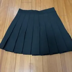ブラック プリーツ ミニスカート