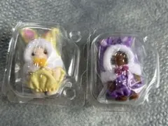 シルバニアファミリー　赤ちゃんカラフルウサギコスチューム2点セット