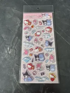 新品　サンリオキャラクター　ラメ入り樹脂もりシール