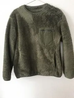 UNIQLO ユニクロ　フリース　プルオーバー　ファーフリース　グリーン　S長袖