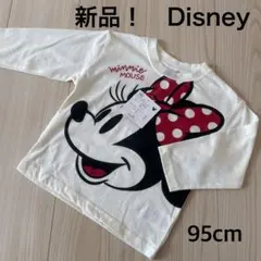 新品タグ付き！！＊ディズニーベビー：95cm：ミニーちゃん柄の長袖Tシャツ＊