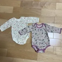 キルト　ロンパース　肌着　2枚セット