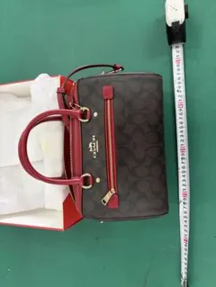 COACH ショルダーバッグ ダークブラウン/レッド