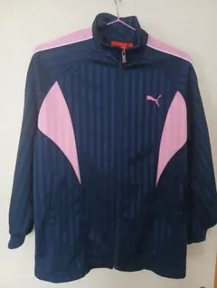 Puma ネイビー ピンク ストライプ ジャージ150サイズ上下セット