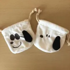 スヌーピー PEANUTS トレーディングミニ巾着　2個セット