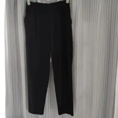 黒 ウエストゴム テーパードパンツ　M