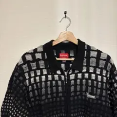 SUPREME 23ss GRADIENT GRID ZIP UP POLO 茶 - メルカリ