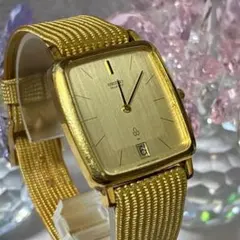 SEIKO シャリオ スクエア レクタンギュラー 金黒 - メルカリ