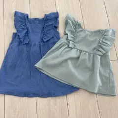 ワンピース フリル 90 トップス 2点セット