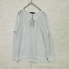 新品　トランスワーク イタリア　コットンサマーニット　Lのサムネイル